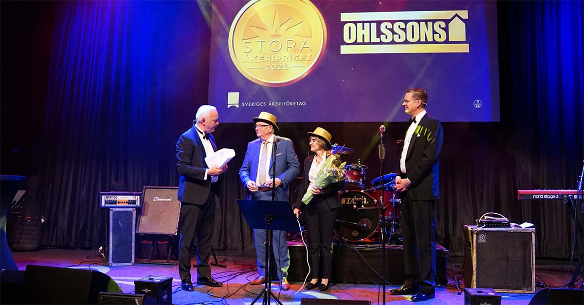 Ohlssons Vinner Stora Åkeripriset 2026 1200X628